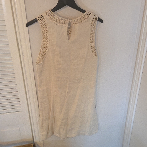 J. Crew Ivory Sleeveless Crochet Blouse - Picture 2 of 3